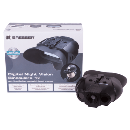 Bresser 1–2x Digital Night Vision Binoculars, with Head Mount - FREE LENS CLOTH WITH EVERY ORDER