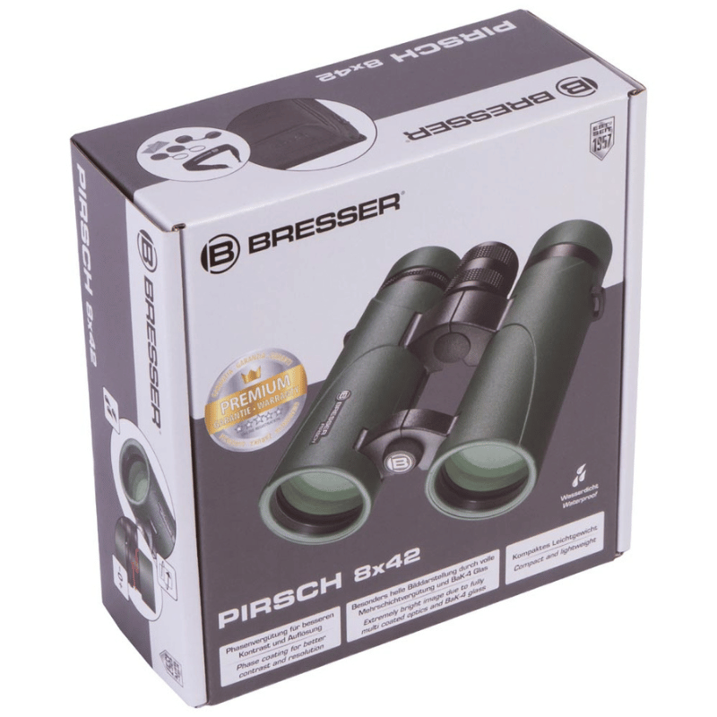 Bresser Pirsch 8x42 Binoculars - FREE LENS CLOTH WITH EVERY ORDER