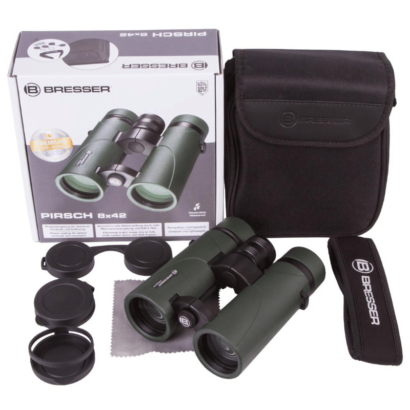 Bresser Pirsch 8x42 Binoculars - FREE LENS CLOTH WITH EVERY ORDER