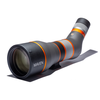 Maven CS.1A Angled Spotting Scope 15-45x65 Gray Orange - FREE MAVEN LENS CLOTH WITH EVERY ORDER