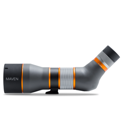 Maven CS.1A Angled Spotting Scope 15-45x65 Gray Orange - FREE MAVEN LENS CLOTH WITH EVERY ORDER