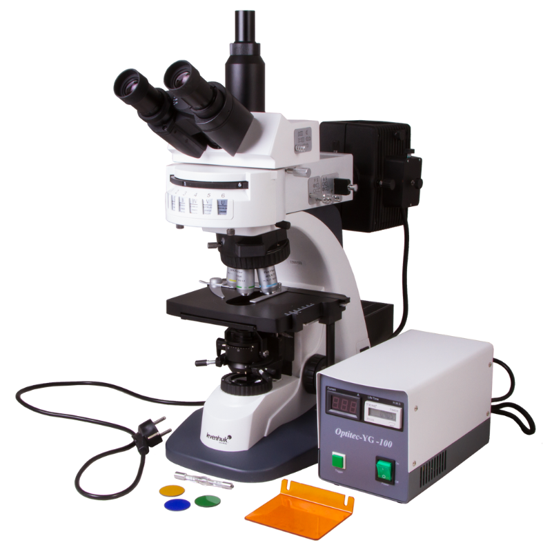 Levenhuk MED PRO 600 Fluo Microscope - FREE LENS CLOTH WITH EVERY ORDER